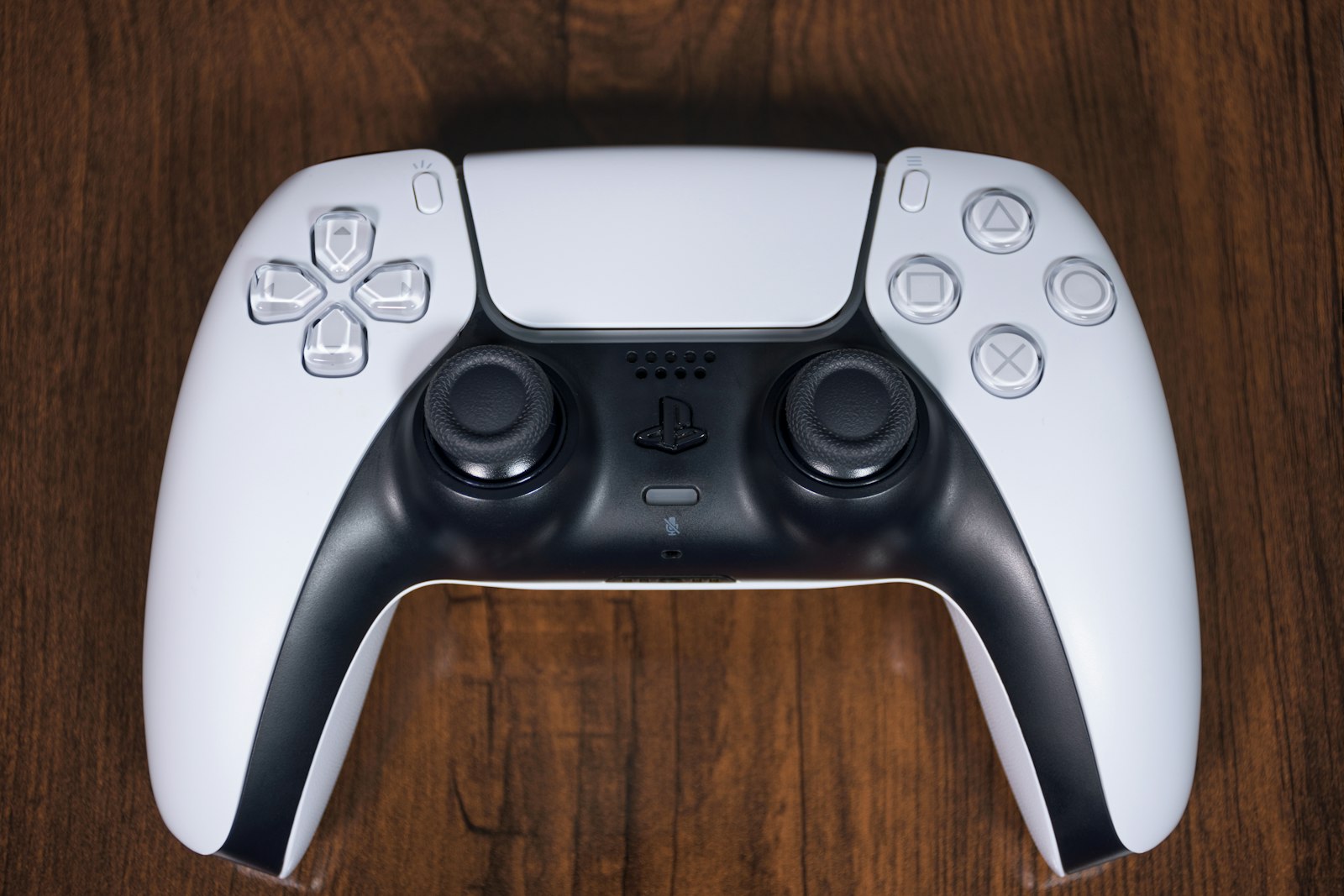 A white video game controller