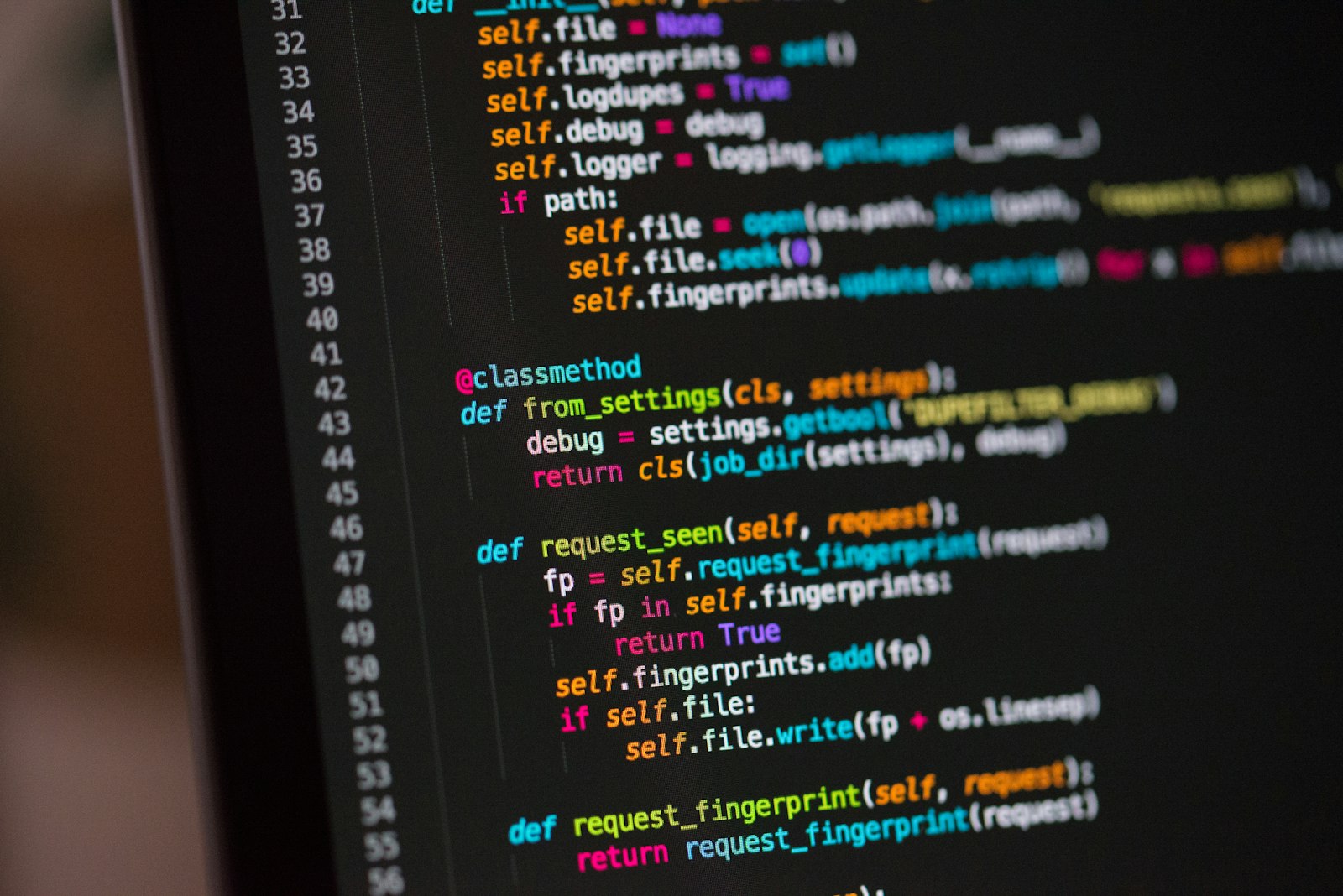 A computer screen with a bunch of code on it