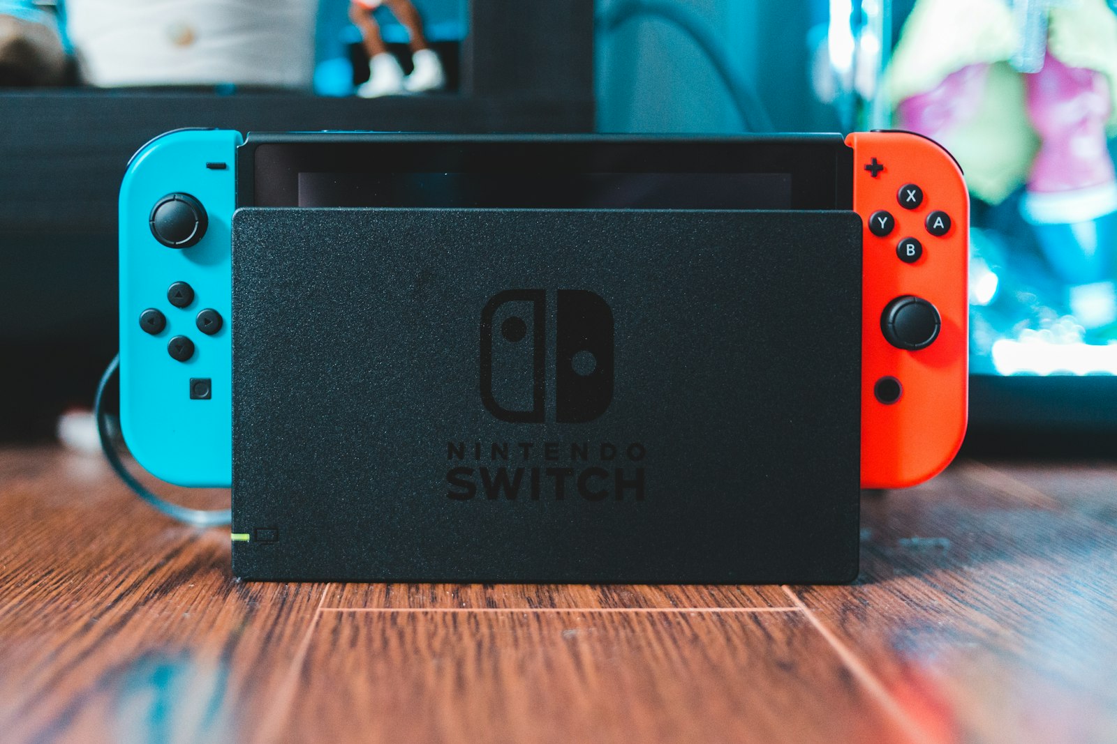 Black and red nintendo switch