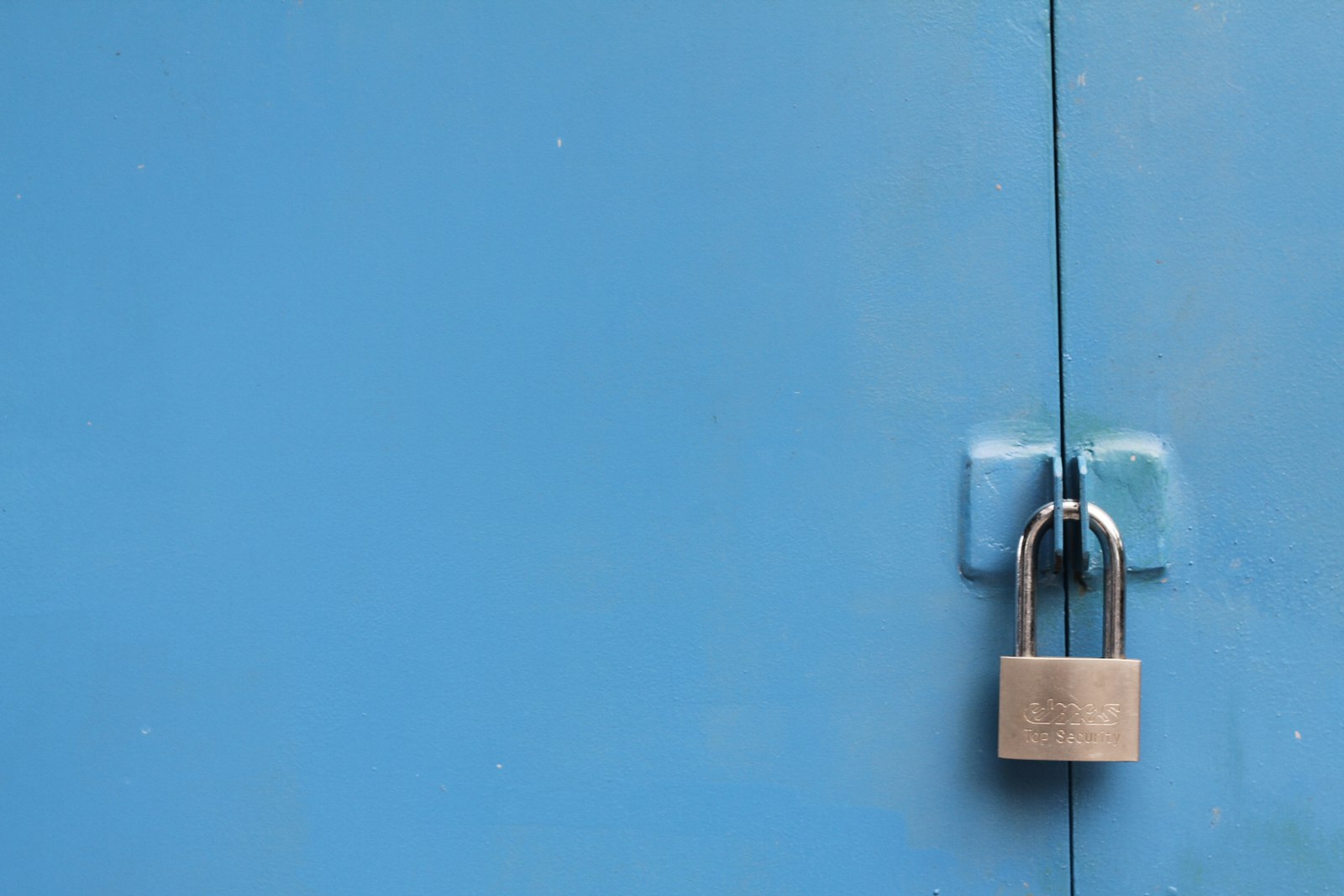 Silver padlock
