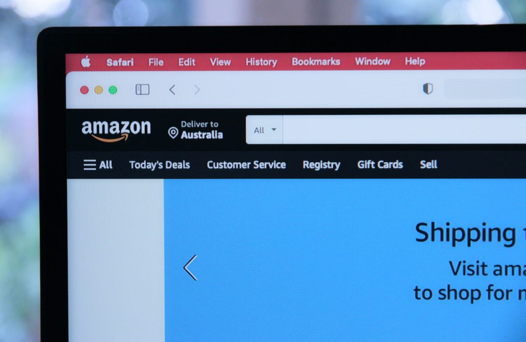 a computer screen with amazon